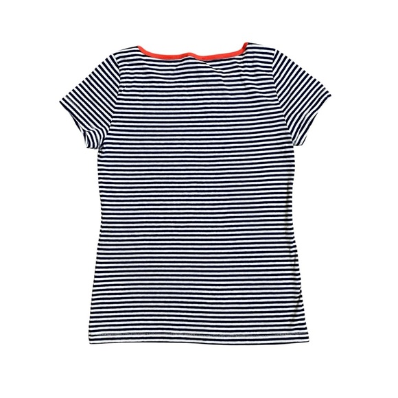 J.Crew NWT Striped Tee Red Trim Navy White Breton Cotton Blend Size Small - Picture 6 of 10